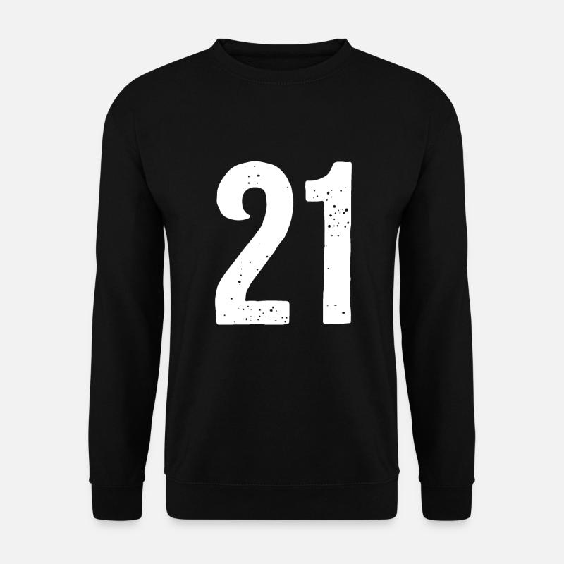 21 Numbers White - Unisex Sweatshirt - black