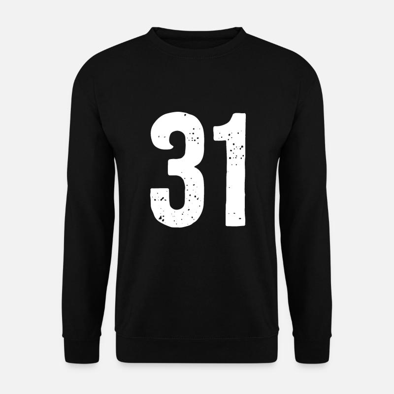 31 Numéros Blanc - Sweat-shirt Unisexe - noir