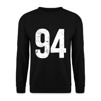 94 Numbers White - Unisex Sweatshirt - black - Front - Alina (178cm) & Michal (187cm)
