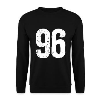 96 Numbers White - Unisex Sweatshirt - black - Front - Alina (178cm) & Michal (187cm)