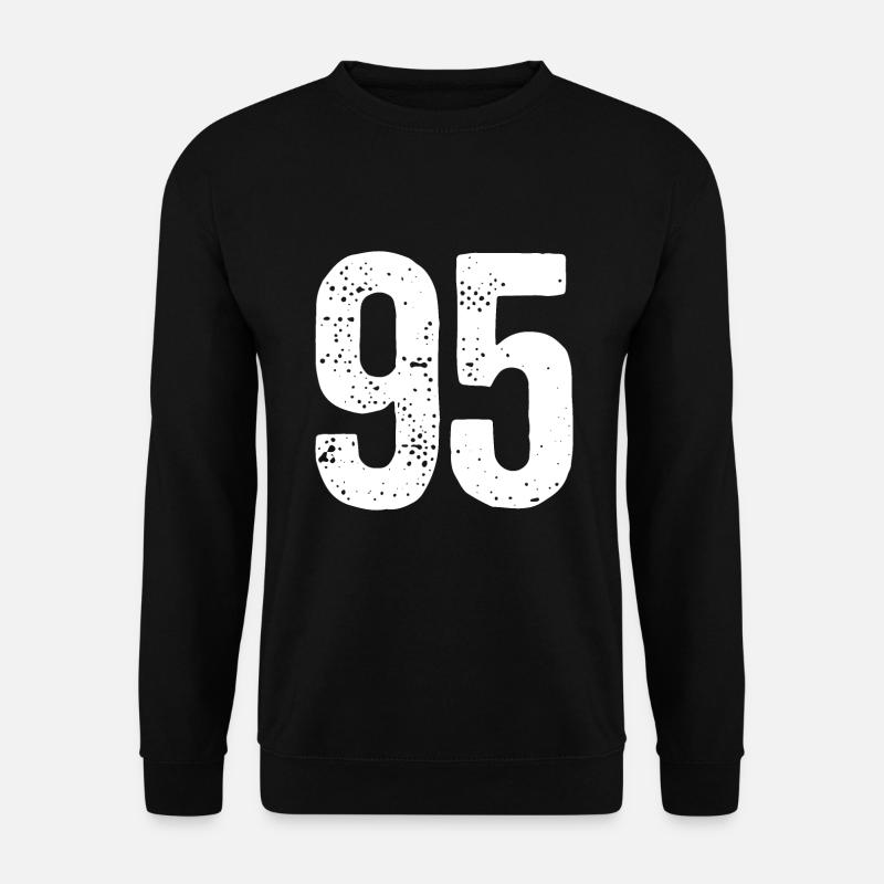 95 Numbers White - Unisex Sweatshirt - black