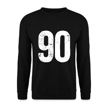 90 numéros blancs - Sweat-shirt Unisexe - noir - Devant - Alina (178cm) & Michal (187cm)