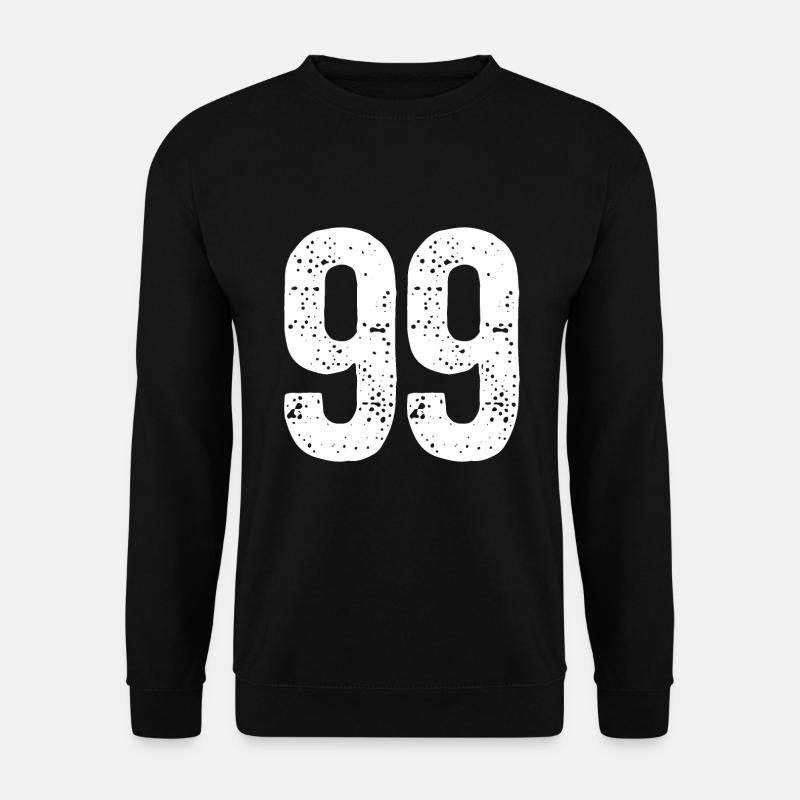 99 Numbers White - Unisex Sweatshirt - black