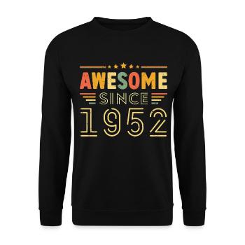 Millésime Légende 1952 Cadeau de 1952 - Né en 1952 - Sweat-shirt Unisexe - noir - Devant - Alina (178cm) & Michal (187cm)