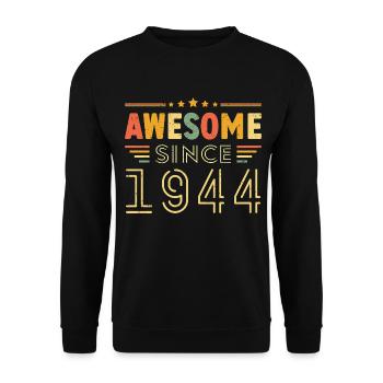 Millésime Légende 1944 Cadeau de 1944 - Né en 1944 - Sweat-shirt Unisexe - noir - Devant - Alina (178cm) & Michal (187cm)