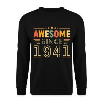 Millésime Légende 1941 Cadeau de 1941 - Né en 1941 - Sweat-shirt Unisexe - noir - Devant - Alina (178cm) & Michal (187cm)