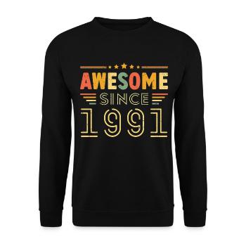 Vintage Legend 1991 Geschenk von 1991 - Jahrgang 1991 - Unisex Pullover - Schwarz - Vorne - Alina (178cm) & Michal (187cm)