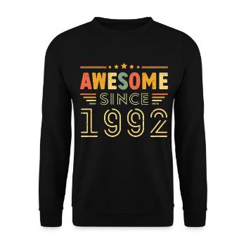 Vintage Legend 1992 Geschenk von 1992 - Jahrgang 1992 - Unisex Pullover - Schwarz - Vorne - Alina (178cm) & Michal (187cm)