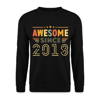 Millésime Légende 2018 Cadeau de 2018 - Né en 2018 - Sweat-shirt Unisexe - noir - Devant - Alina (178cm) & Michal (187cm)