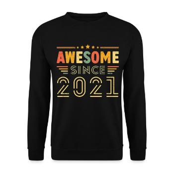 Vintage Legend 2021 Geschenk von 2021 - Jahrgang 2021 - Unisex Pullover - Schwarz - Vorne - Alina (178cm) & Michal (187cm)