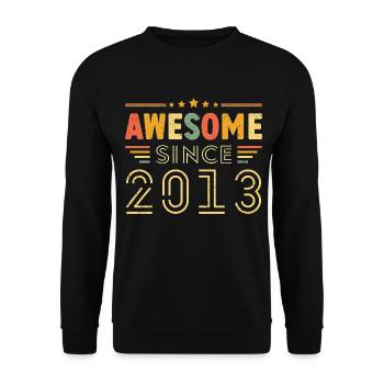 Vintage Legend 2013 Geschenk von 2013 - Jahrgang 2013 - Unisex Pullover - Schwarz - Vorne - Alina (178cm) & Michal (187cm)