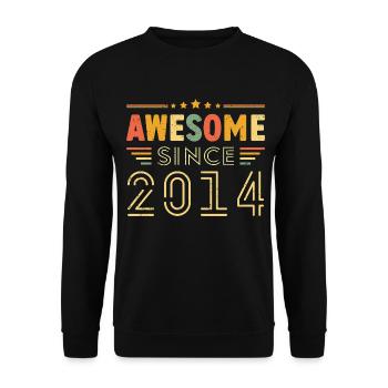 Vintage Legend 2014 Geschenk von 2014 - Jahrgang 2014 - Unisex Pullover - Schwarz - Vorne - Alina (178cm) & Michal (187cm)