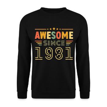 Millésime Légende 1981 Cadeau de 1981 - Né en 1981 - Sweat-shirt Unisexe - noir - Devant - Alina (178cm) & Michal (187cm)