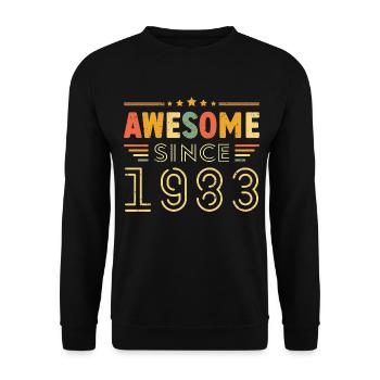 Vintage Legend 1983 Geschenk von 1983 - Jahrgang 1983 - Unisex Pullover - Schwarz - Vorne - Alina (178cm) & Michal (187cm)