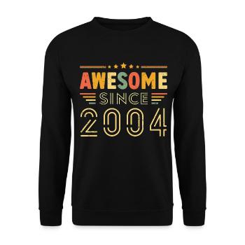 Vintage Legend 2004 Gift from 2004 - Born in 2004 - Unisex Sweatshirt - black - Front - Alina (178cm) & Michal (187cm)