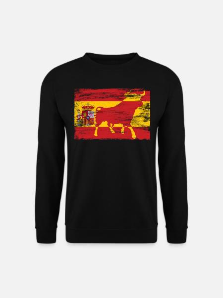 Spain bull flag - Unisex Sweatshirt - black