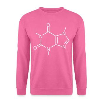 Caffeine molecule (chemical formula) - Unisex Sweatshirt - pink - Front