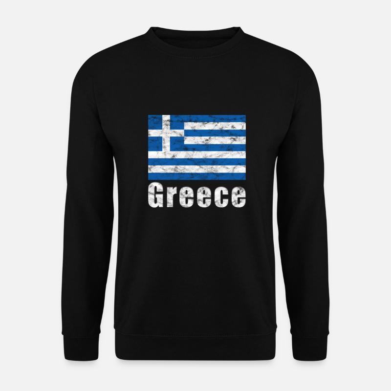 Greece flag - Unisex Sweatshirt - black
