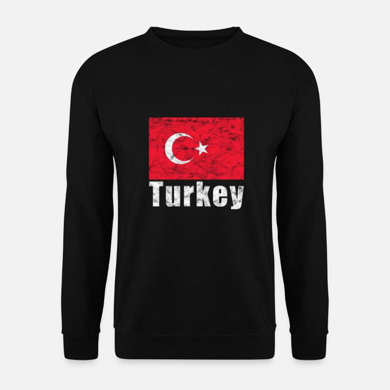 Türkische Flagge - Unisex Pullover - Schwarz