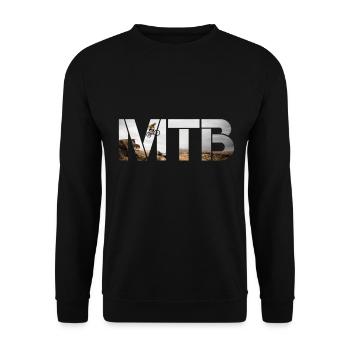MTB Moutainbike Downhill Wüste Jump - Unisex Pullover - Schwarz - Vorne - Alina (178cm) & Michal (187cm)
