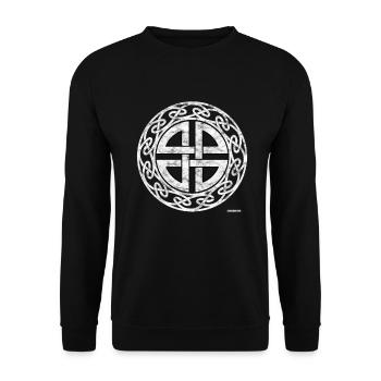 Nodule celtique symbole de protection celtique - Sweat-shirt Unisexe - noir - Devant - Alina (178cm) & Michal (187cm)