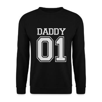 Daddy 01 - Partnerlook Papa Père - Fille fils - Sweat-shirt Unisexe - noir - Devant - Alina (178cm) & Michal (187cm)