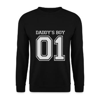 Daddy’s 01 Boy - Partenaire Look Papa Père - Fils - Sweat-shirt Unisexe - noir - Devant - Alina (178cm) & Michal (187cm)
