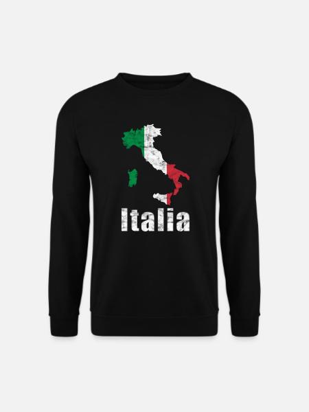 Italie carte drapeau Italia vintage - Sweat-shirt Unisexe - noir