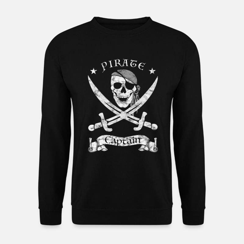 Pirate Captain Pirate Captain Skull Pirate - Unisex Sweatshirt - black