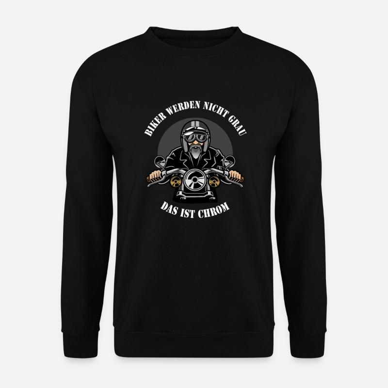 Retro Motor Biker werden nicht grau Das ist Chrom - Unisex Pullover - Schwarz
