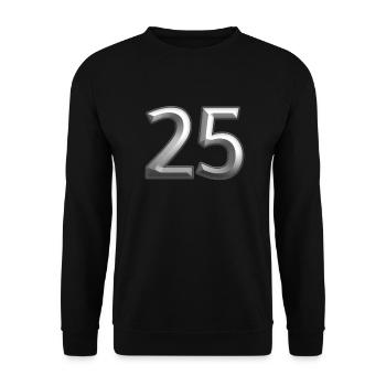 Cadeau de mariage en argent 25 ans - Sweat-shirt Unisexe - noir - Devant - Alina (178cm) & Michal (187cm)