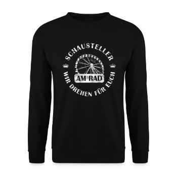 Schausteller Riesenrad Kirmes Volksfest - Unisex Pullover - Schwarz - Vorne - Alina (178cm) & Michal (187cm)
