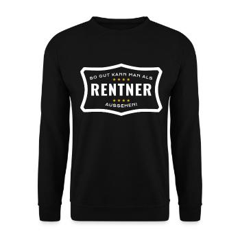 Retraité Aussi bien que l’on peut avoir l’air pension 2020 - Sweat-shirt Unisexe - noir - Devant - Alina (178cm) & Michal (187cm)