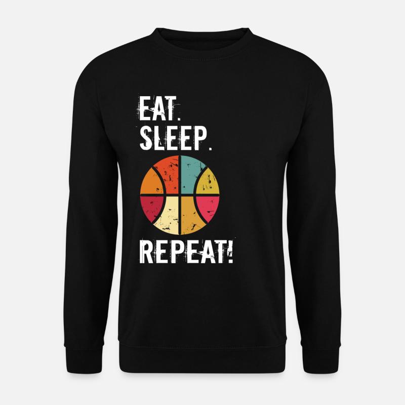 Basketball Eat Sleep Ball Repeat Vintage Ball - Unisex Pullover - Schwarz