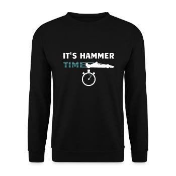 Auto Racing Hammer Time - Unisex Sweatshirt - black - Front - Alina (178cm) & Michal (187cm)