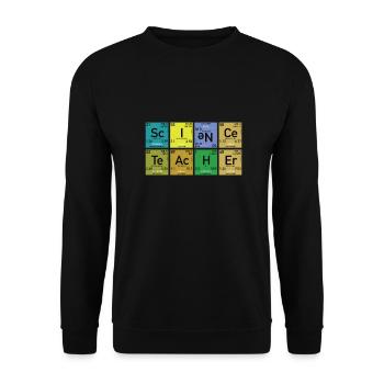 Professeur de sciences Nerd Funny Elements - Sweat-shirt Unisexe - noir - Devant - Alina (178cm) & Michal (187cm)