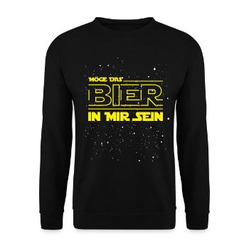 May the beer in me make its statement - Unisex Sweatshirt - black - Front - Alina (178cm) & Michal (187cm)
