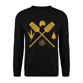 Bière Braupaddel Houblon et malt - Sweat-shirt Unisexe - noir - Devant - Alina (178cm) & Michal (187cm)