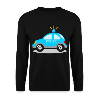 Kinder Polizei - Geschenk - Unisex Pullover - Schwarz - Vorne - Alina (178cm) & Michal (187cm)