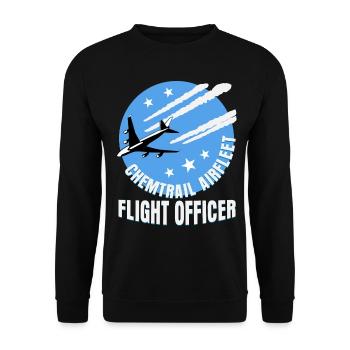 Chemtrails - lustiger Crew Member Spruch - Unisex Pullover - Schwarz - Vorne - Alina (178cm) & Michal (187cm)