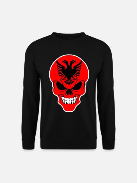 Albania - grim Albanian skull - Unisex Sweatshirt - black