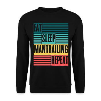 Mantrailing mantrailer dog sport saying - Unisex Sweatshirt - black - Front - Alina (178cm) & Michal (187cm)
