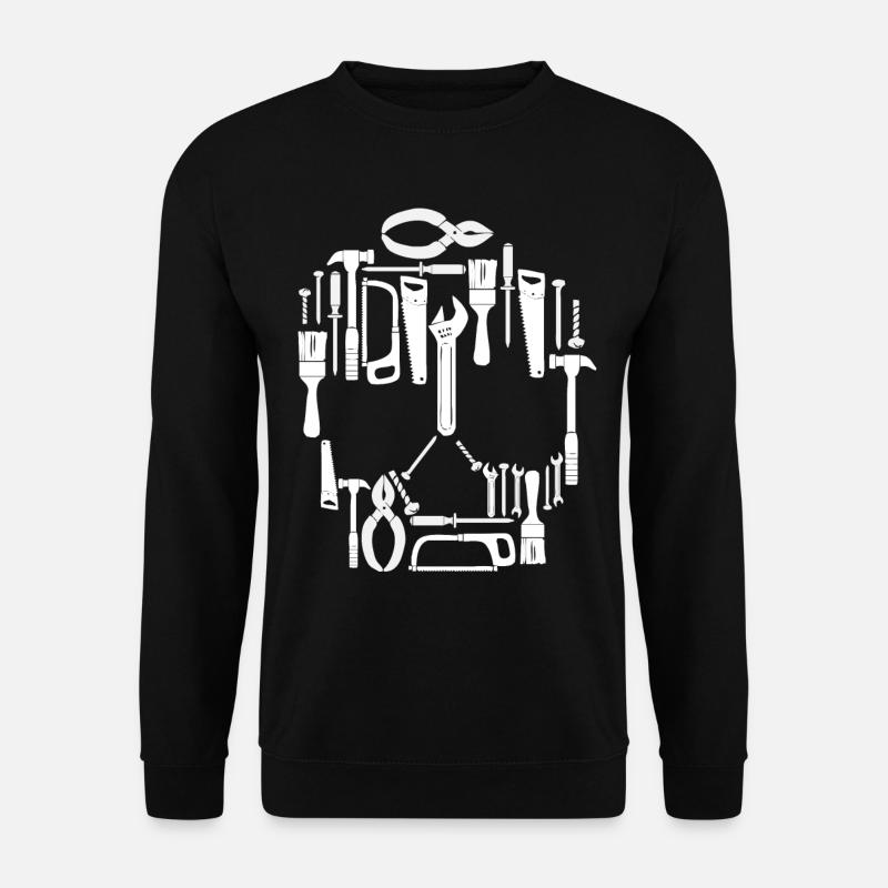 Craftsman tool skull - Unisex Sweatshirt - black