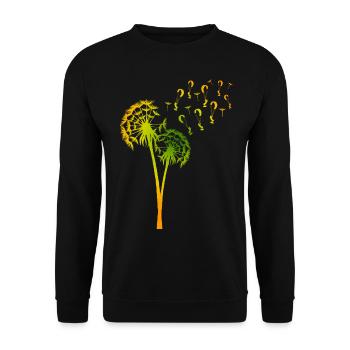 Pissenlit de kitesurf avec graphique de cerf-volant - Sweat-shirt Unisexe - noir - Devant - Alina (178cm) & Michal (187cm)