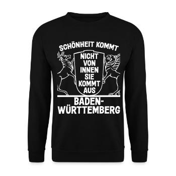 Baden und Badner cooler lustiger Spruch - Unisex Pullover - Schwarz - Vorne - Alina (178cm) & Michal (187cm)