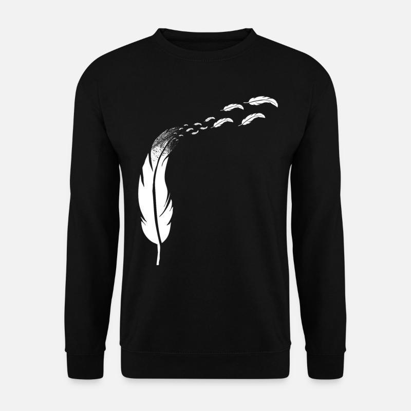 Feather headdress - flying feathers - Unisex Sweatshirt - black