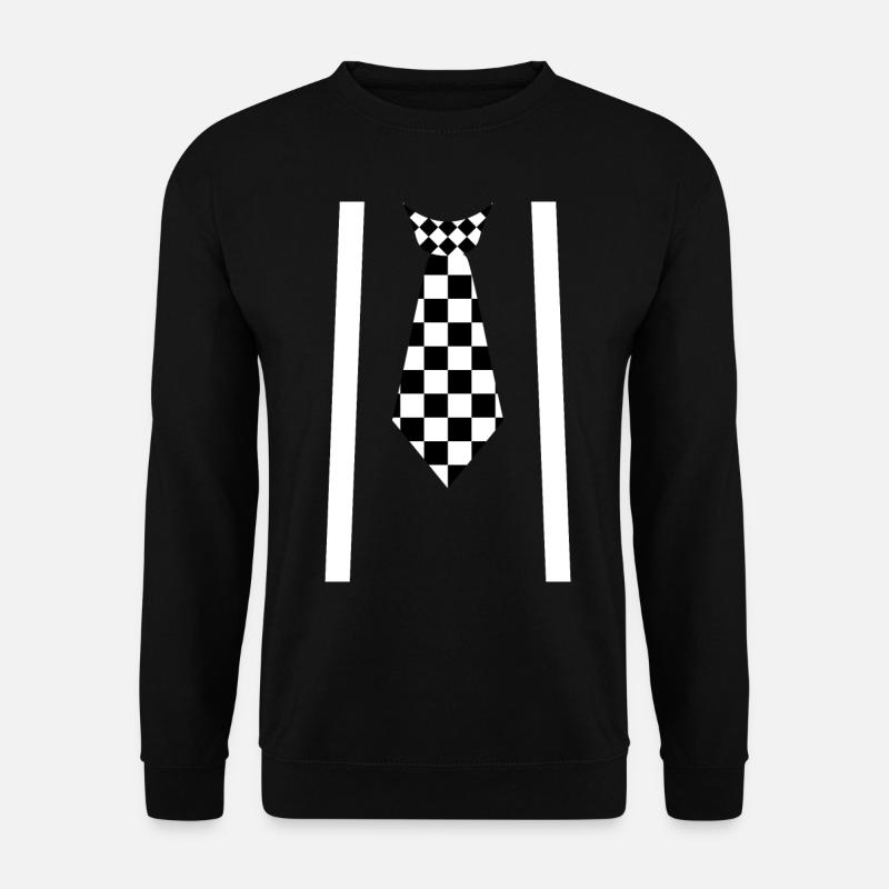 Ska Music Checkerboard Tie Outfit - Unisex Sweatshirt - black