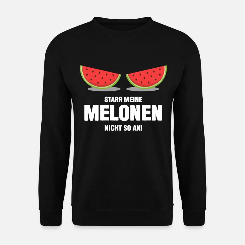 Melonen - lustiger Brust Brüste Spruch - Unisex Pullover - Schwarz