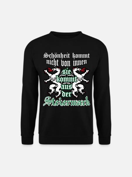 Steiermark - lustiger Steirer Spruch - Unisex Pullover - Schwarz