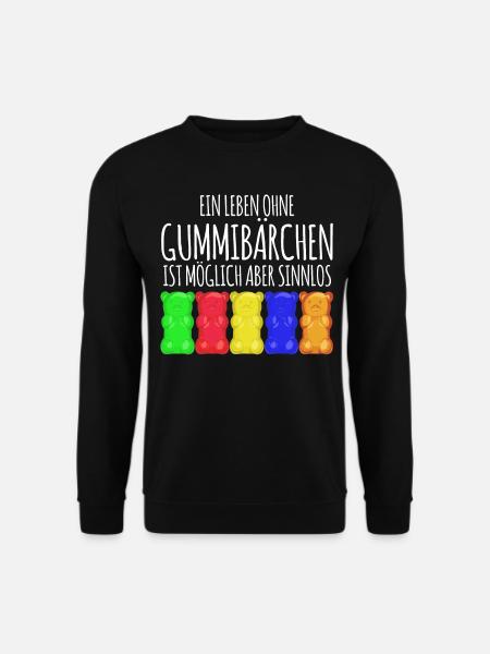 Gummibärchen lustiger Spruch Witz - Unisex Pullover - Schwarz